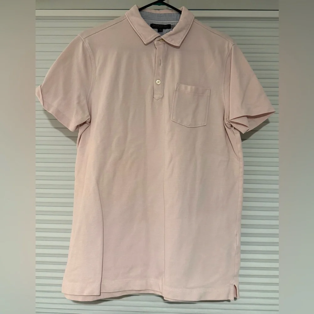 Banana Republic Light Pink Performance Pique Polo Shirt
